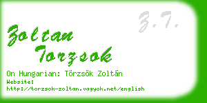 zoltan torzsok business card