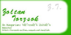 zoltan torzsok business card